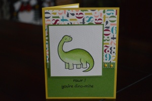 Dinosaur card for Aiden